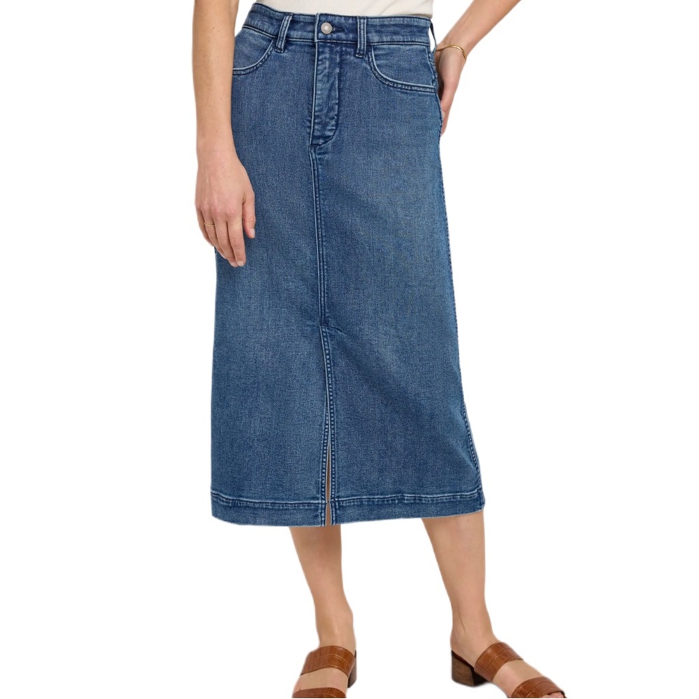 Faherty Stretch Terry Midi Skirt NWT